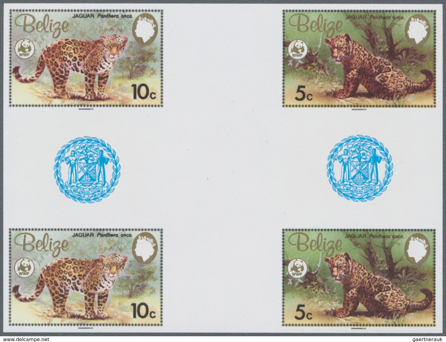 Thematik: WWF: 1983, WWF Jaguar, Set Of Four In Three Different IMPERFORATED Gutter Blocks. - Andere & Zonder Classificatie