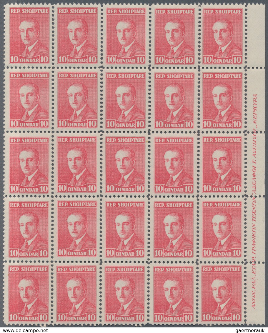 Albanien: 1925, Definitive Issue 'Achmed Zogu' 10q. Carmine With Scarce Perf. 11½ In An INVESTMENT L - Albanië