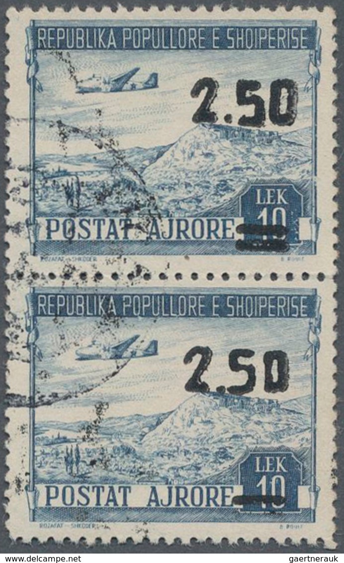 Albanien: 1945/1963, Mint And Used Lot On Retail Cards, Comprising Varieties Of 1945 Overprints, Com - Albanien