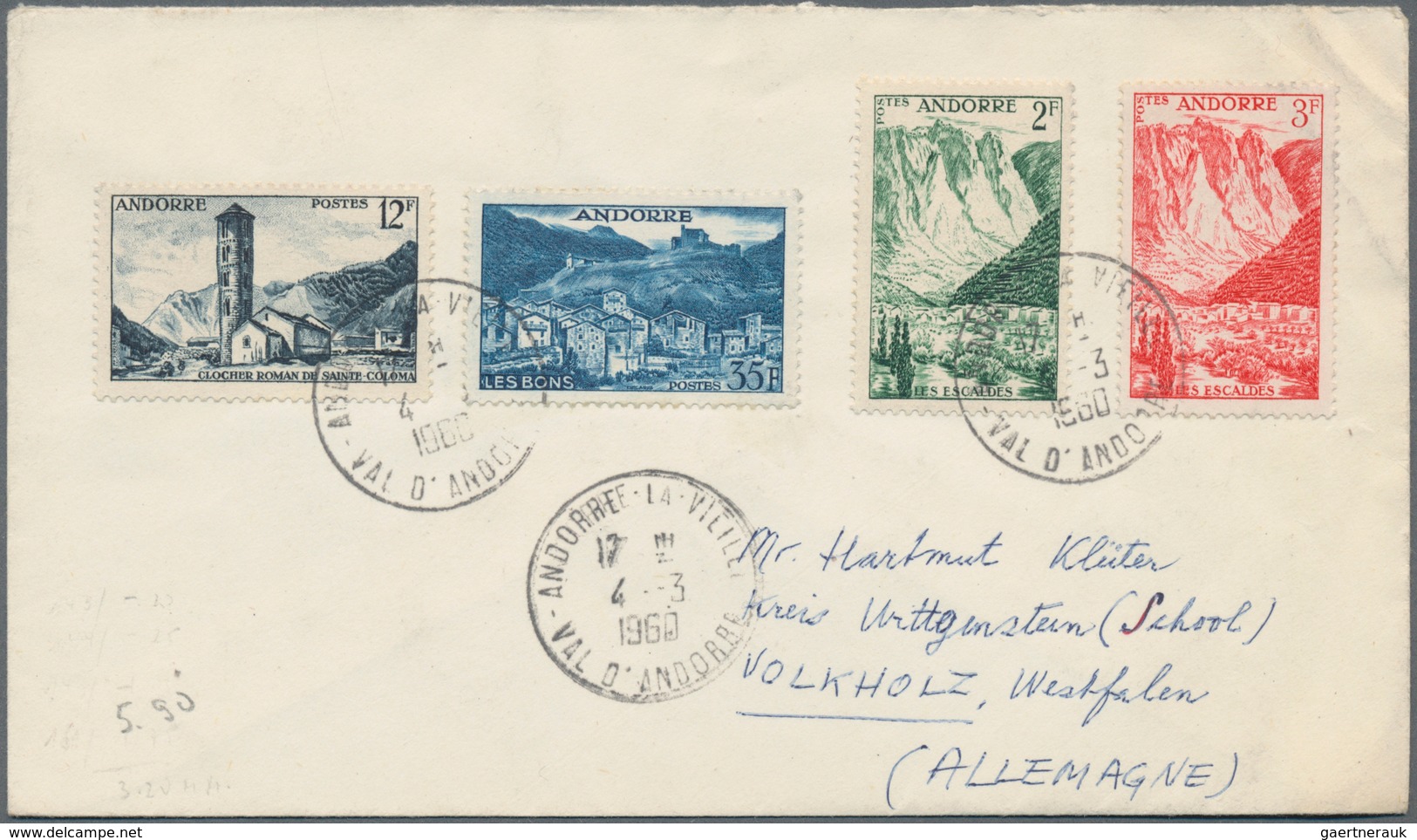 Andorra - Französische Post: 1950/85, Accumulation Of Approx. 190 Covers And Unused And CTO-used Pos - Otros & Sin Clasificación