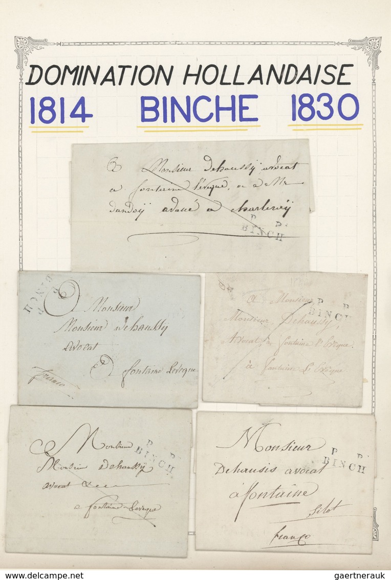 Belgien - Vorphila: BINCHE, 1750/1860 Ca., Very Comprehensive Accumulation Of A Business Corresponde - 1794-1814 (Französische Besatzung)