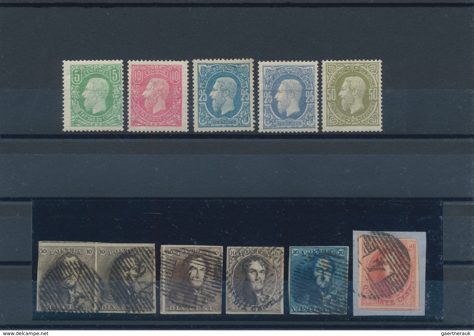 Belgien: 1849/1920, Used And Mint Lot Of Apprx. 94 Stamps On Stockcards, Incl. A Nice Selection Of E - Verzamelingen