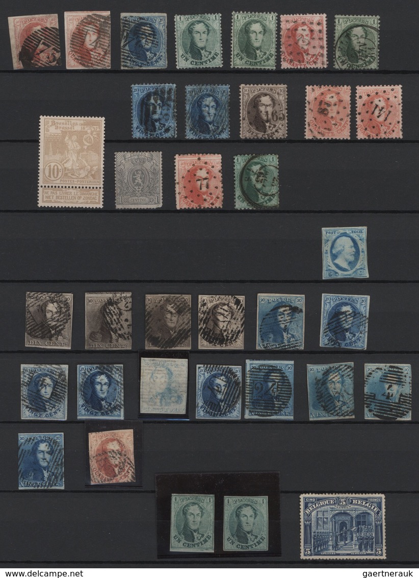 Belgien: 1849/1940 (ca.), Balance On Stockpages, Incl. A Nice Selection Of Medaillons/Epaulettes Inc - Verzamelingen