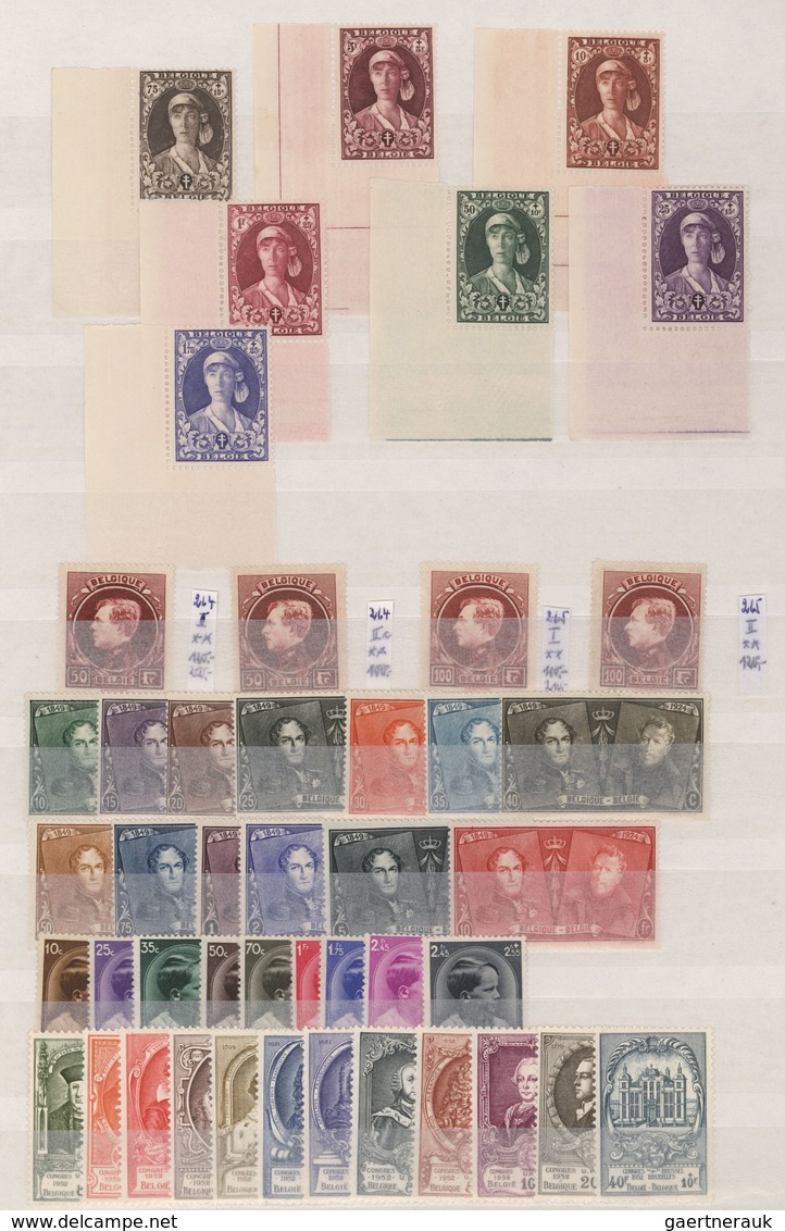 Belgien: 1849/1963, Mint And Used Assortment On Stockpages From Some Epaulettes/Medaillons, Better S - Verzamelingen