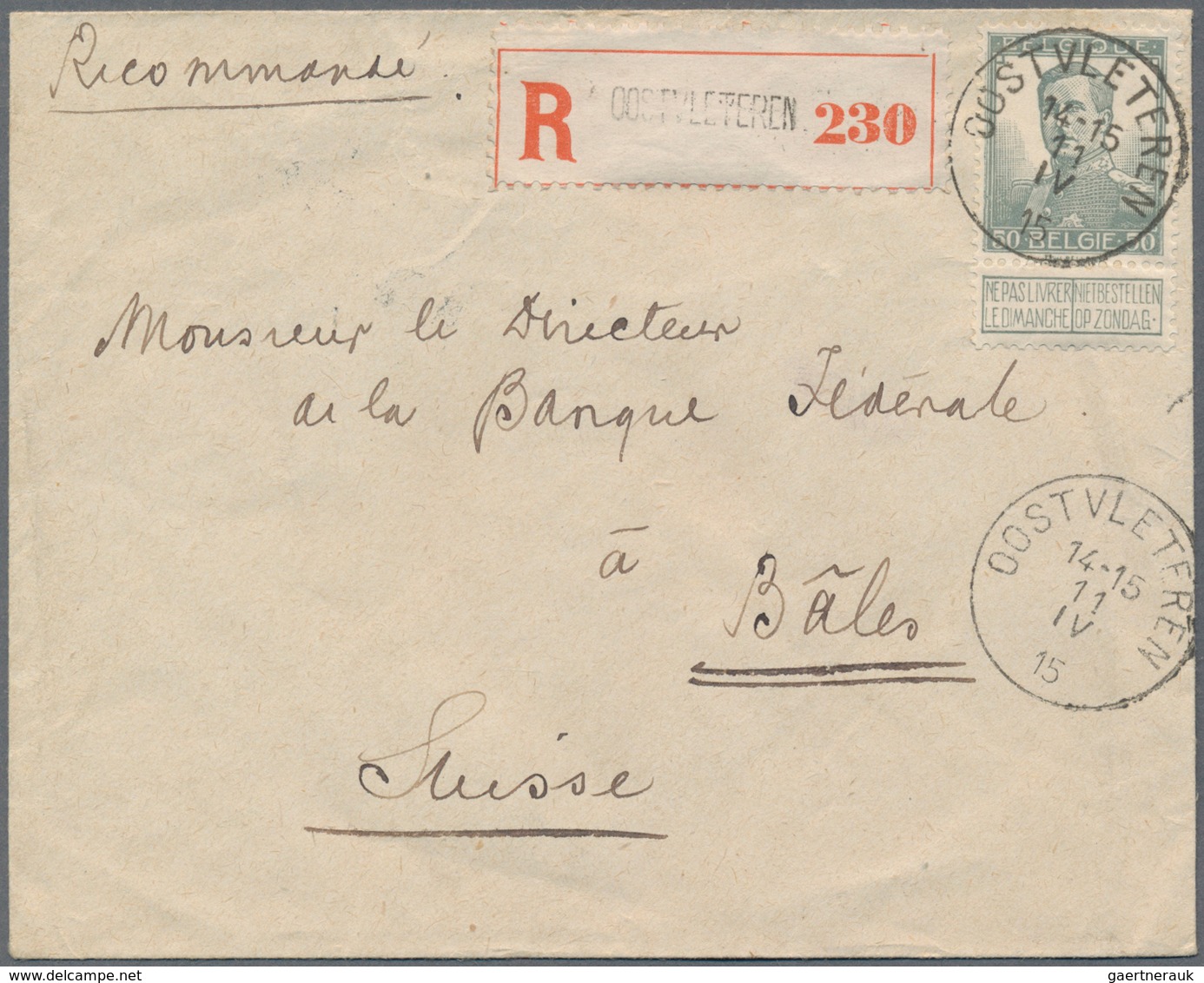 Belgien: 1858-ca. 1970, Small Lot Of Appr. 47 Covers And Cards Includig Few Fronts. - Verzamelingen