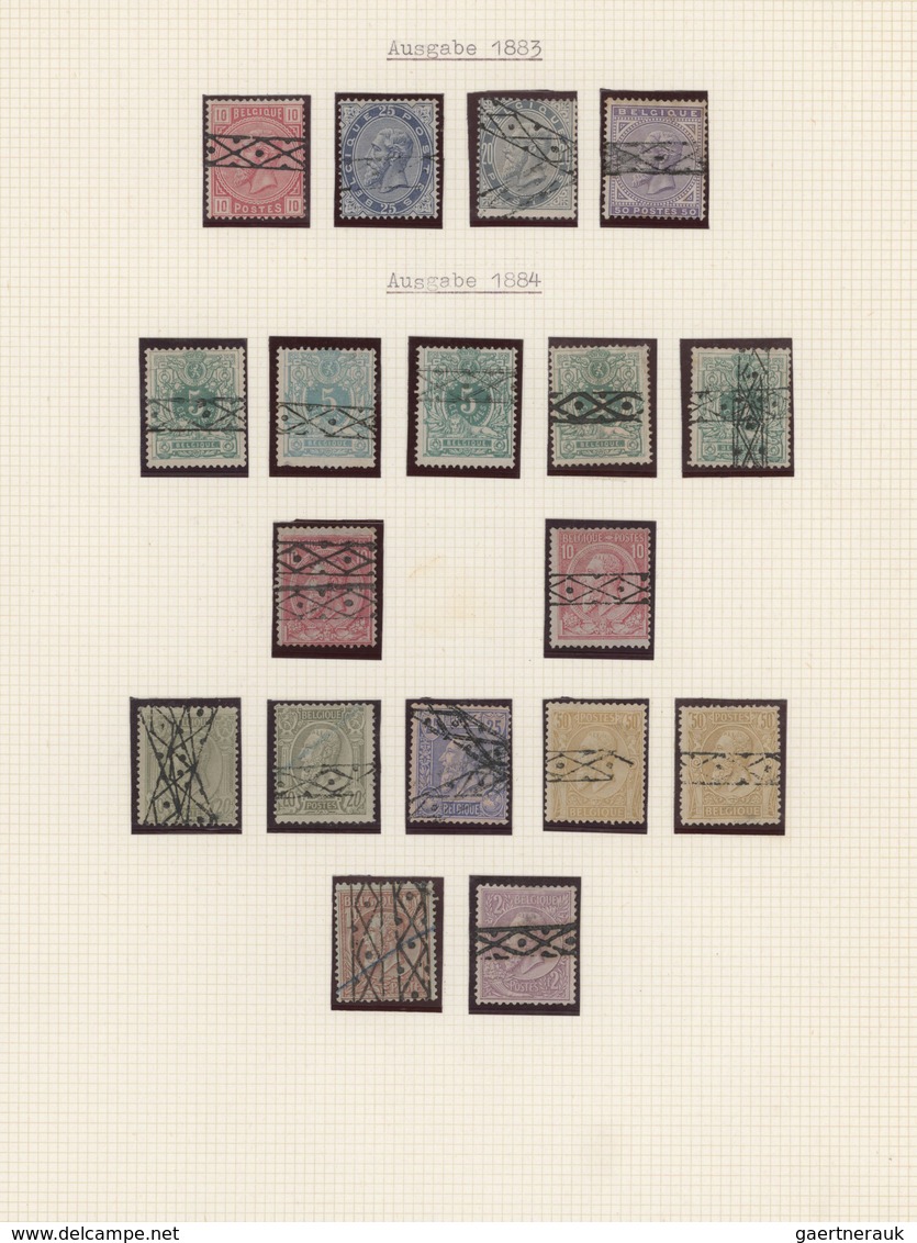 Belgien: 1870/1970 (ca.), Postmarks Of Belgium, Specialised Collection Of Apprx. 180 Stamps And Near - Colecciones