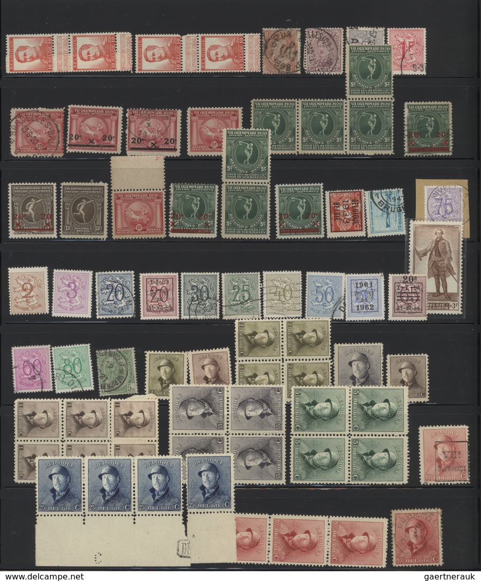 Belgien: 1910/1990 (ca.), Comprehensive Balance/accumulation In A Stockbook/on Stockpages, Good Part - Collections