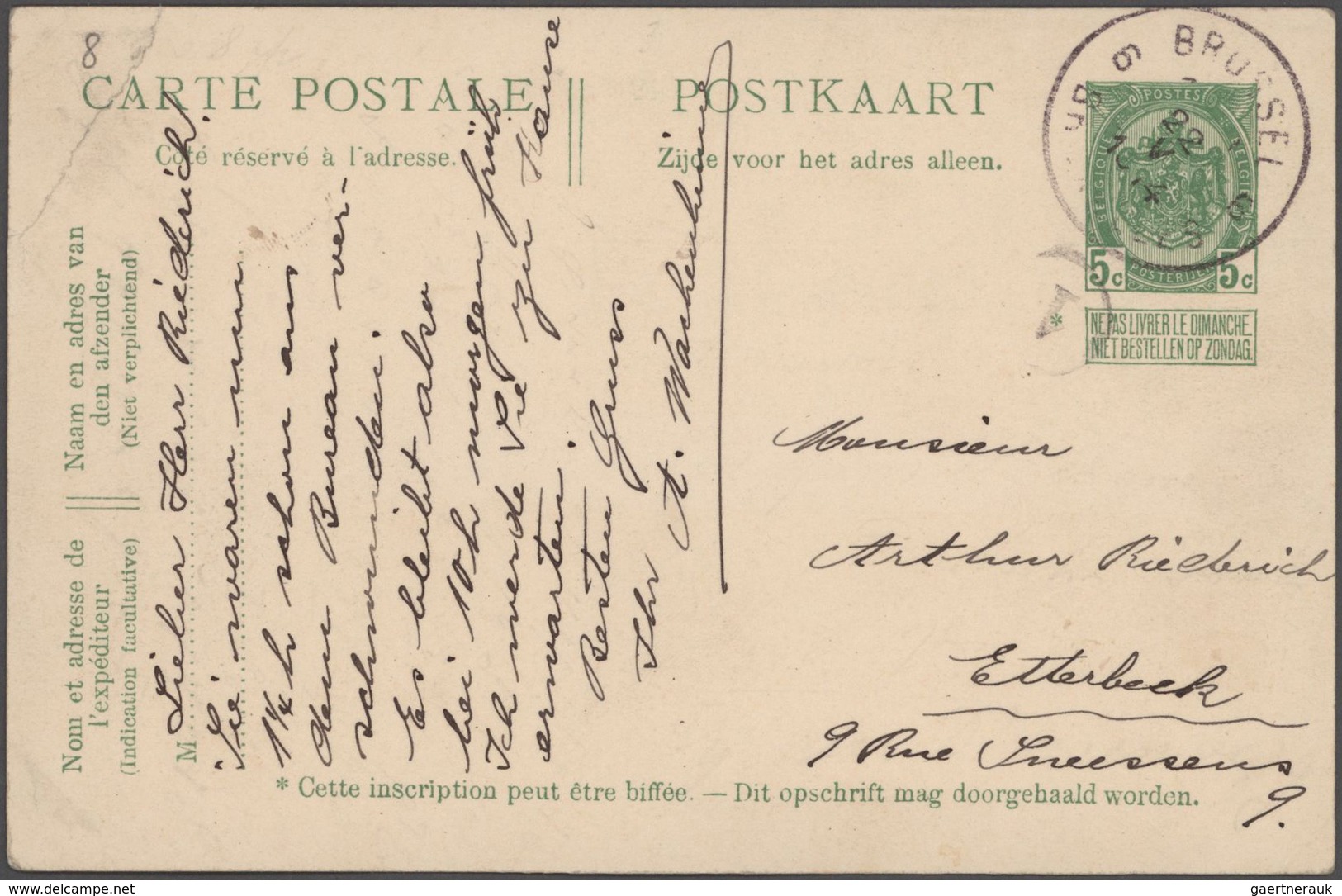 Belgien - Ganzsachen: 1871/1939 Collection of about 330 unused and used postal stationeries in large