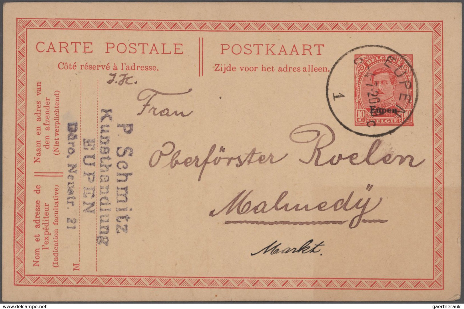 Belgien - Ganzsachen: 1871/1939 Collection of about 330 unused and used postal stationeries in large