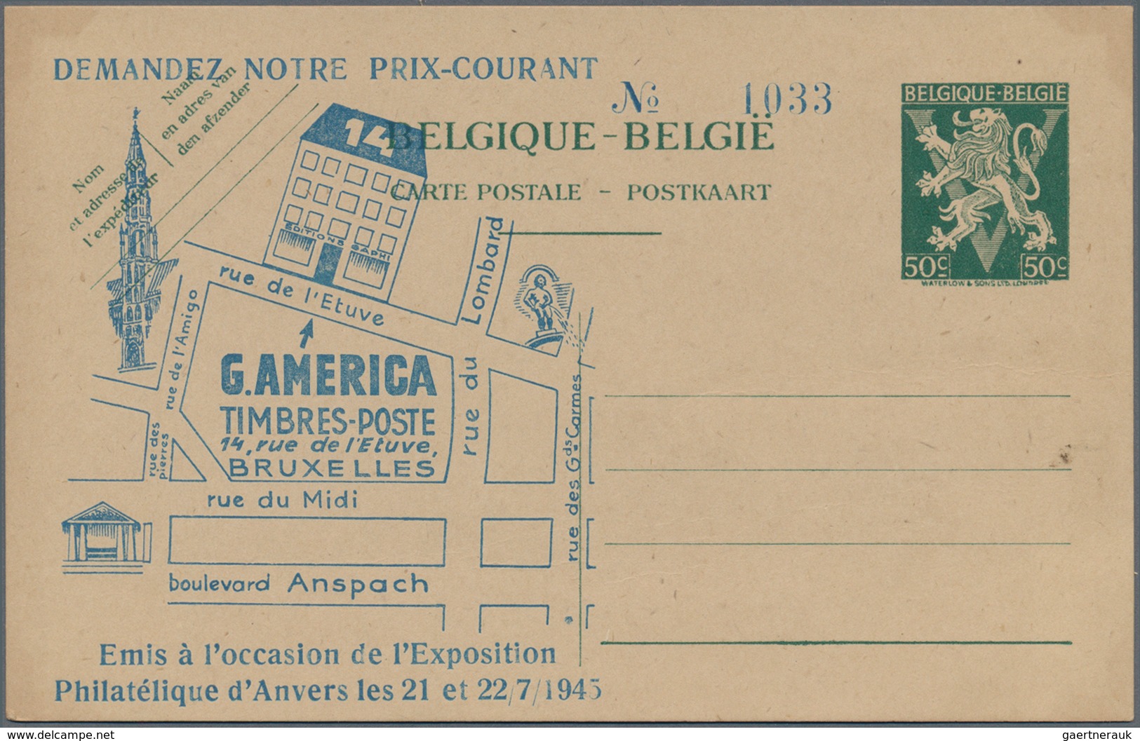 Belgien - Ganzsachen: 1871/1975 Giant Stock Of About 5,400 Postal Stationeries, While Everything You - Autres & Non Classés