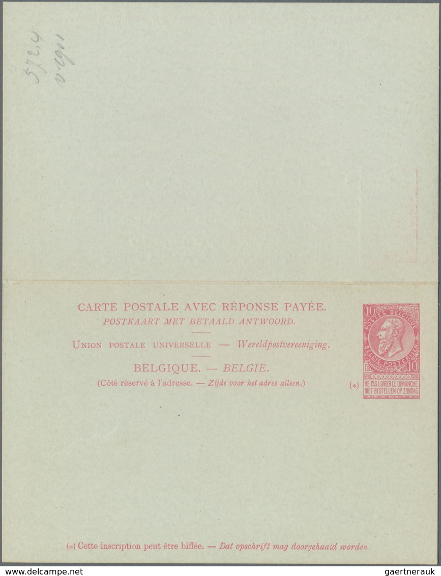 Belgien - Ganzsachen: 1873/1915, Three Unused Postal Stationery Paid Reply Cards And Three Postal St - Autres & Non Classés