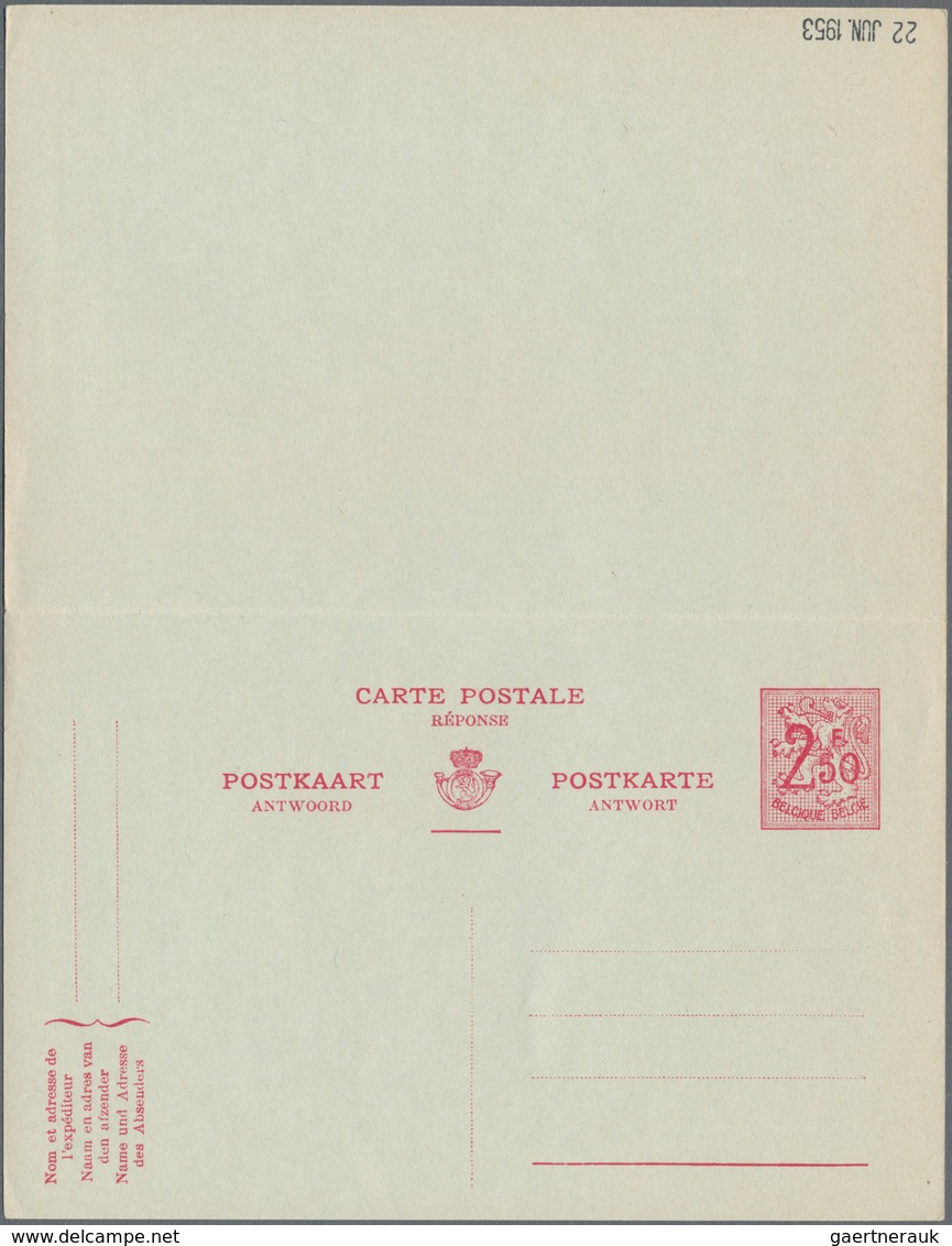 Belgien - Ganzsachen: 1947/60, 18 Unused Postal Stationery Paid Reply Cards, All From UPU-stock With - Autres & Non Classés