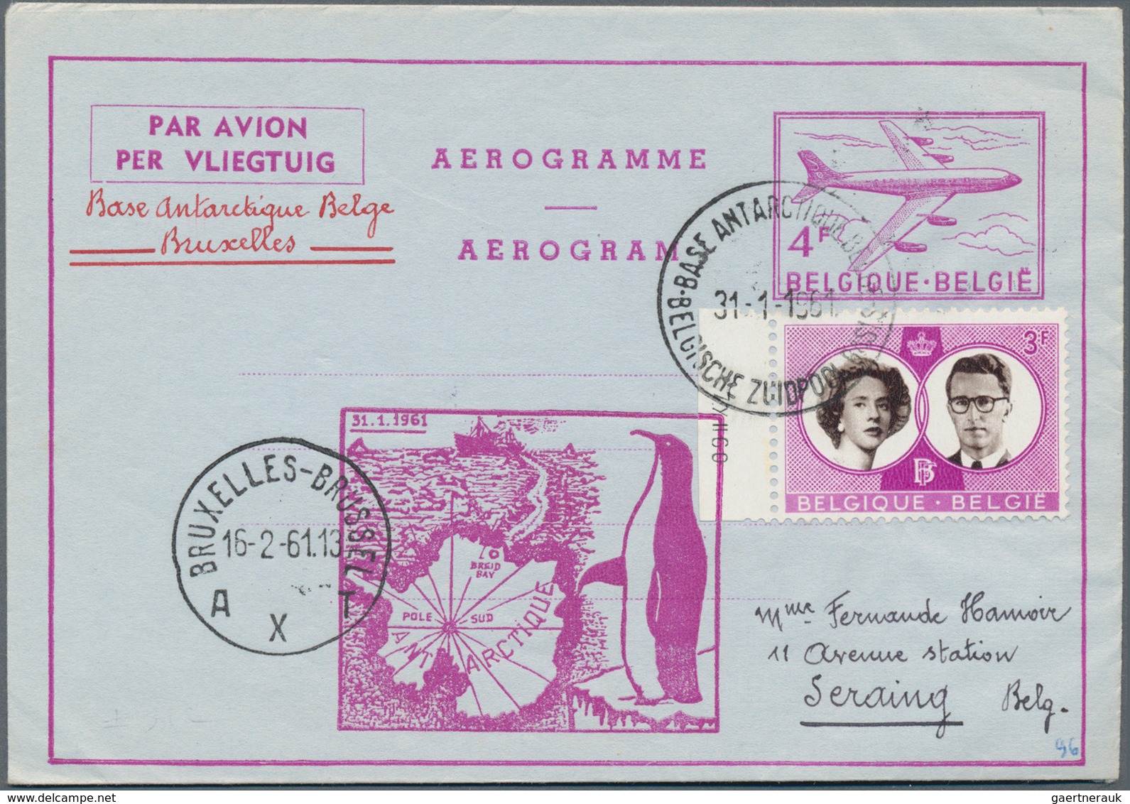 Belgien - Ganzsachen: 1948/95 Ca. 160 Unused/CTO-used And Used Aerograms, Incl. All Language Variant - Otros & Sin Clasificación
