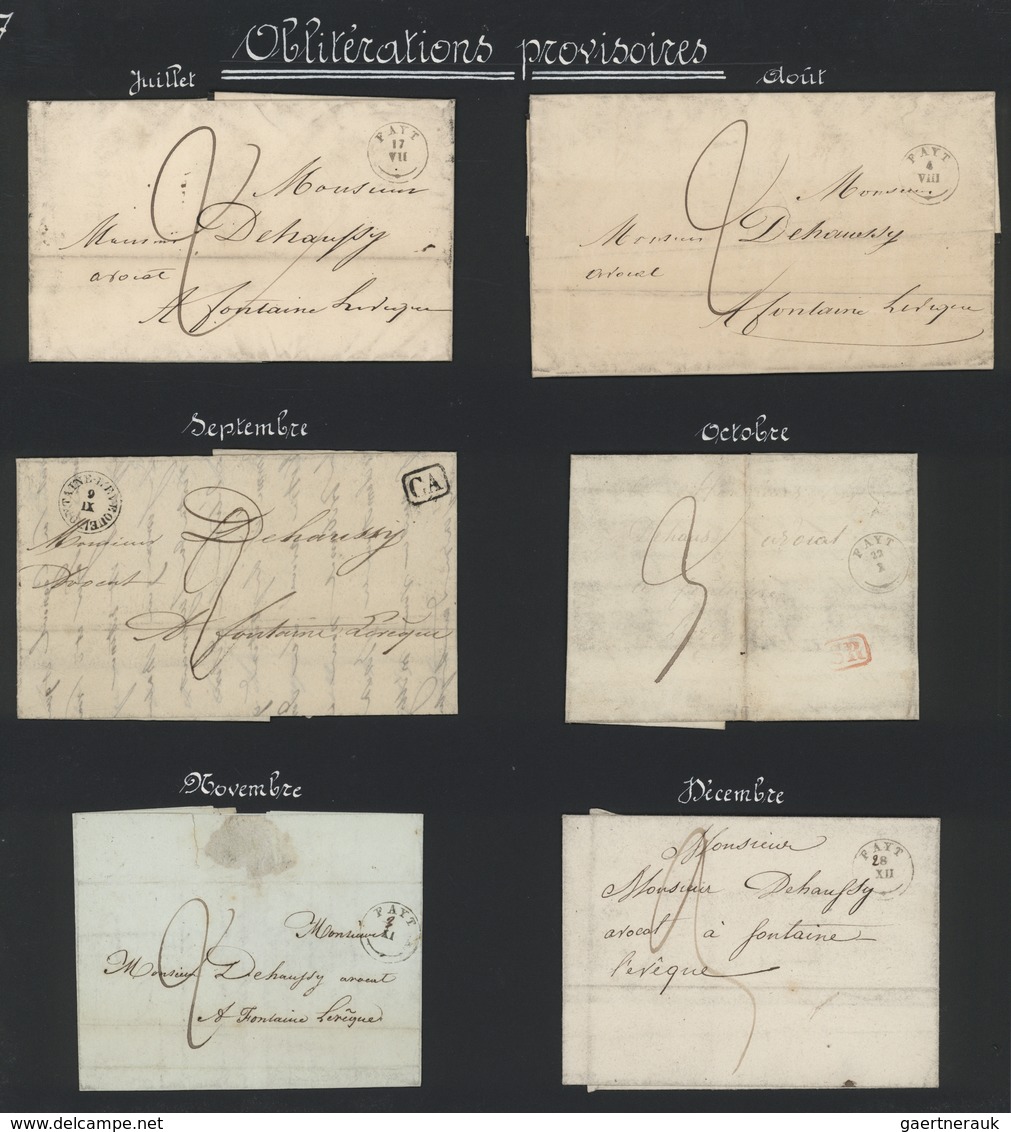 Belgien - Stempel: BINCHE, 1801/1850 Ca., Specialized And Very Detailed Collection Comprising The Pr - Autres & Non Classés