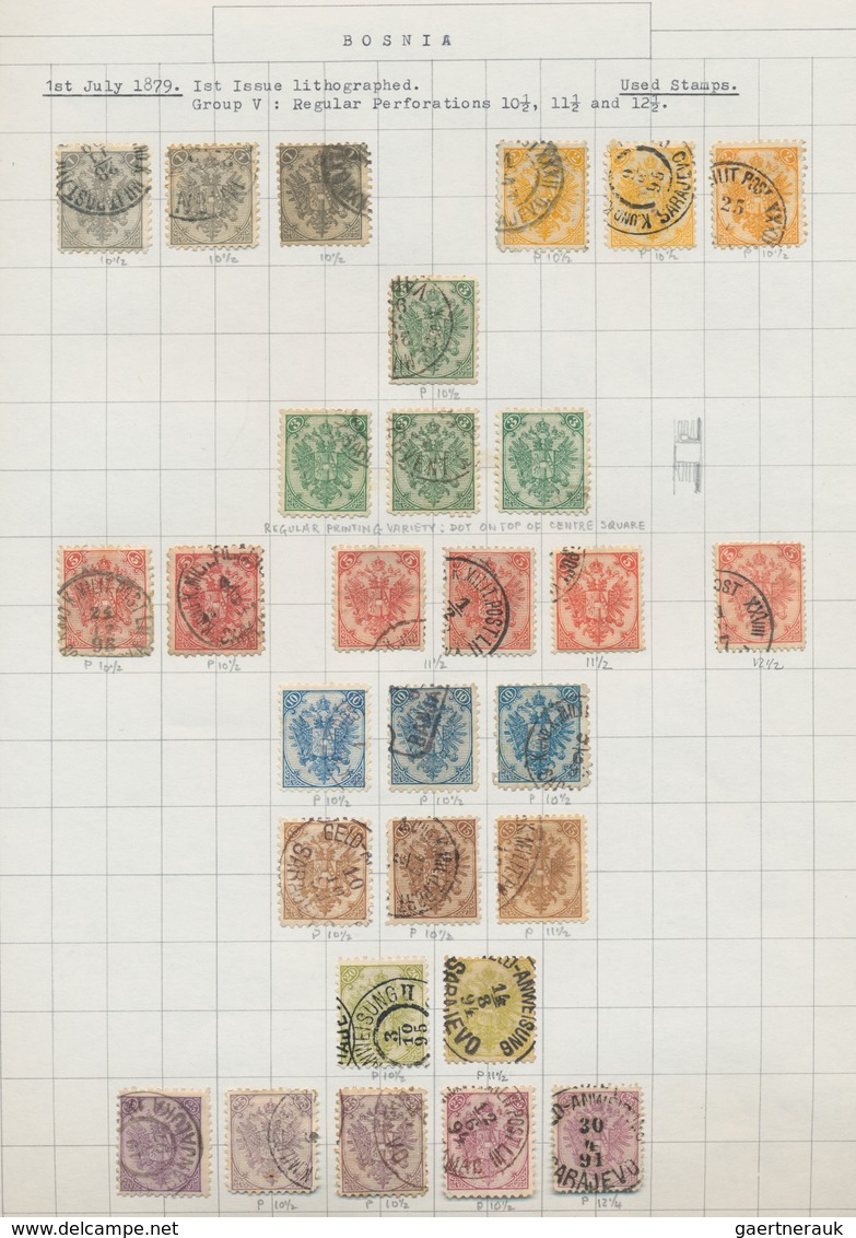 Bosnien Und Herzegowina (Österreich 1879/1918): 1879/1918, Deeply Specialised Collection Of Apprx. 1 - Bosnia Herzegovina