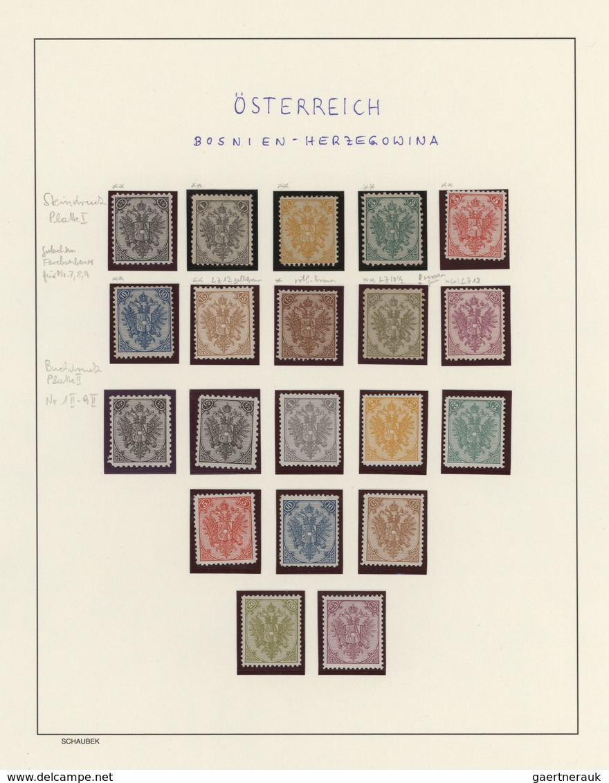 Bosnien Und Herzegowina (Österreich 1879/1918): 1879/1918, Mainly Mint Collection On Schaubek Album - Bosnië En Herzegovina