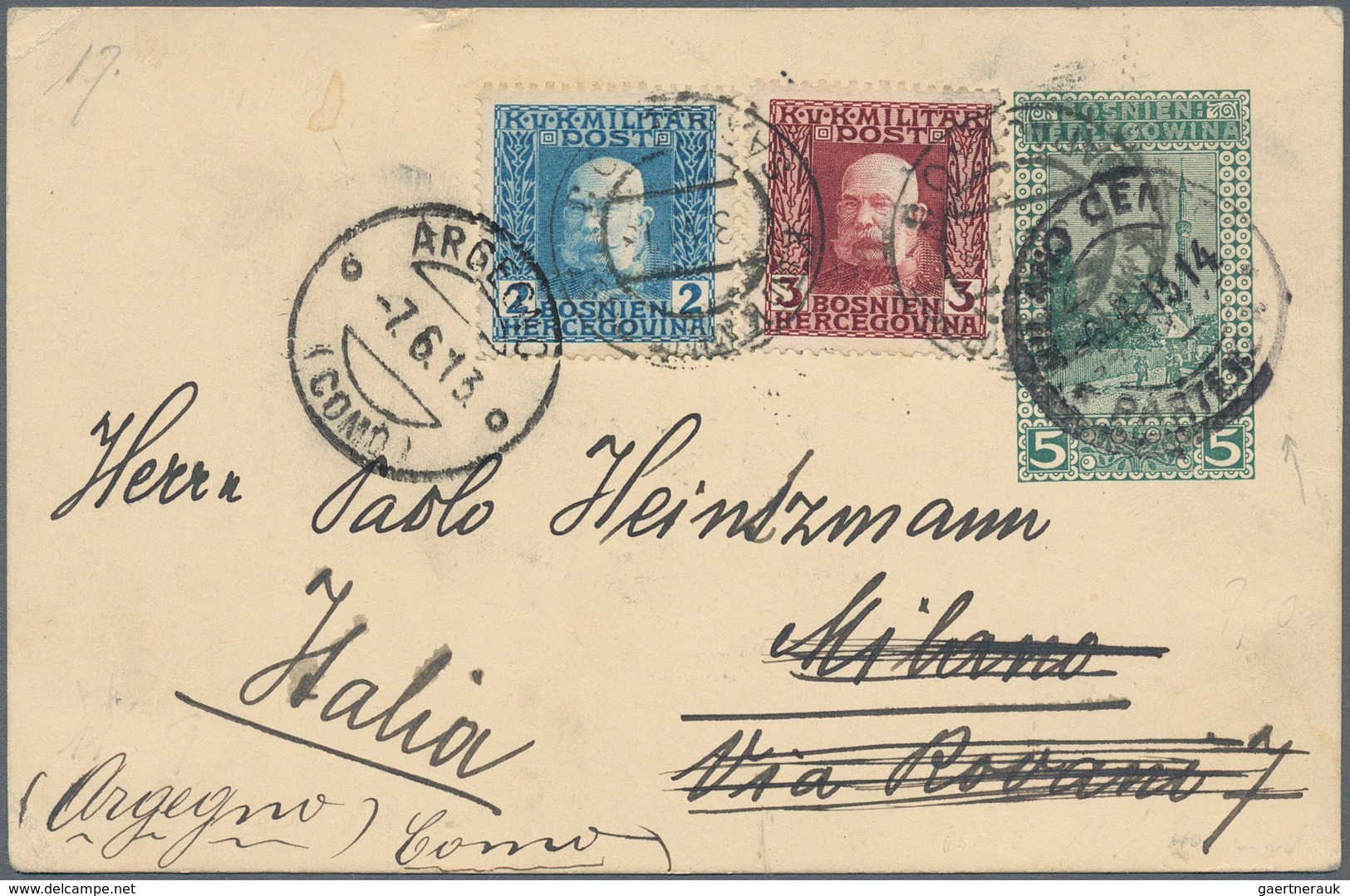 Bosnien und Herzegowina (Österreich 1879/1918): 1882/1918, holding of apprx. 230 cover, cards, ppc,