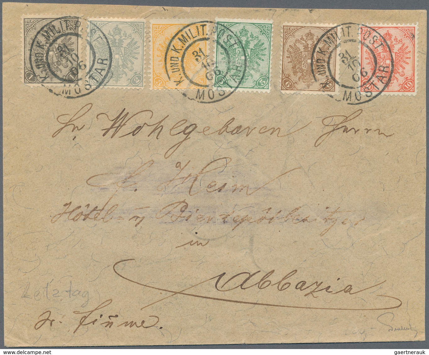 Bosnien und Herzegowina (Österreich 1879/1918): 1884/1906, collection of 136 covers, cards, ppc, use