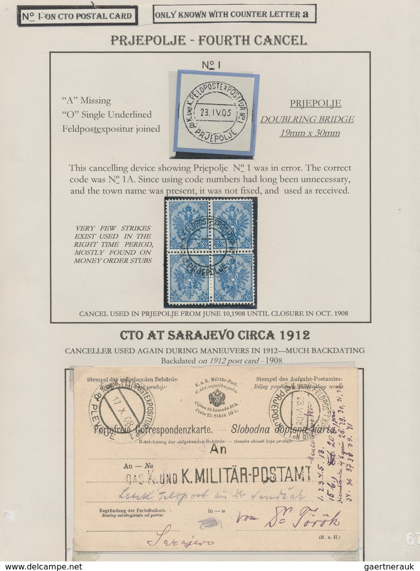 Bosnien Und Herzegowina: 1863/1908, SANDSCHAK NOVI PAZAR: Ausstellungs-Sammlung Zur Postgeschichte U - Bosnië En Herzegovina