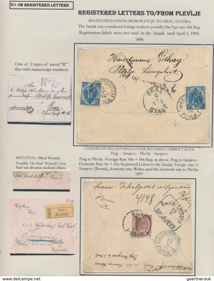 Bosnien Und Herzegowina: 1863/1908, SANDSCHAK NOVI PAZAR: Ausstellungs-Sammlung Zur Postgeschichte U - Bosnien-Herzegowina