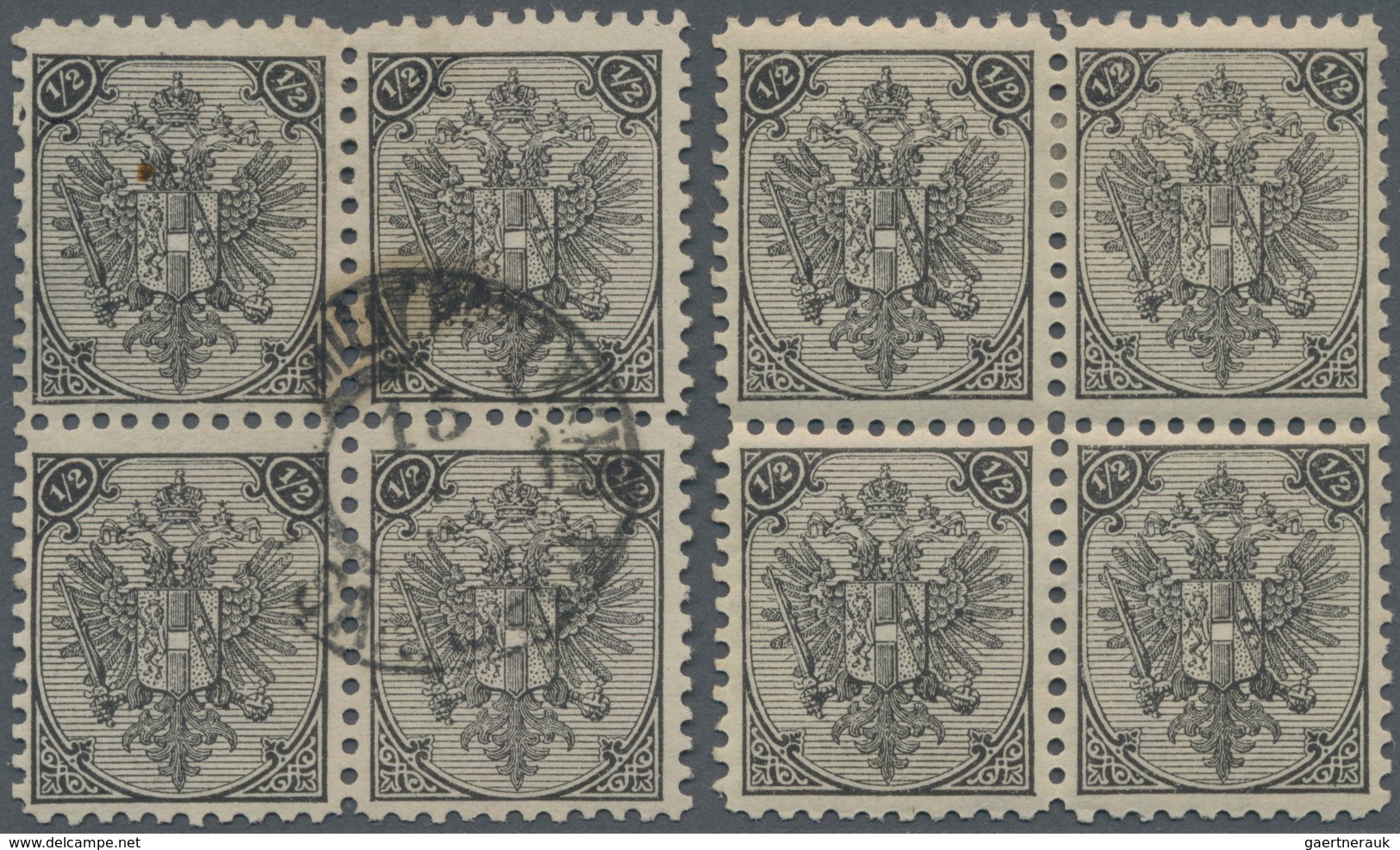 Bosnien Und Herzegowina: 1879/1899, Definitives "Double Eagle", Specialised Assortment Of 115 Stamps - Bosnië En Herzegovina