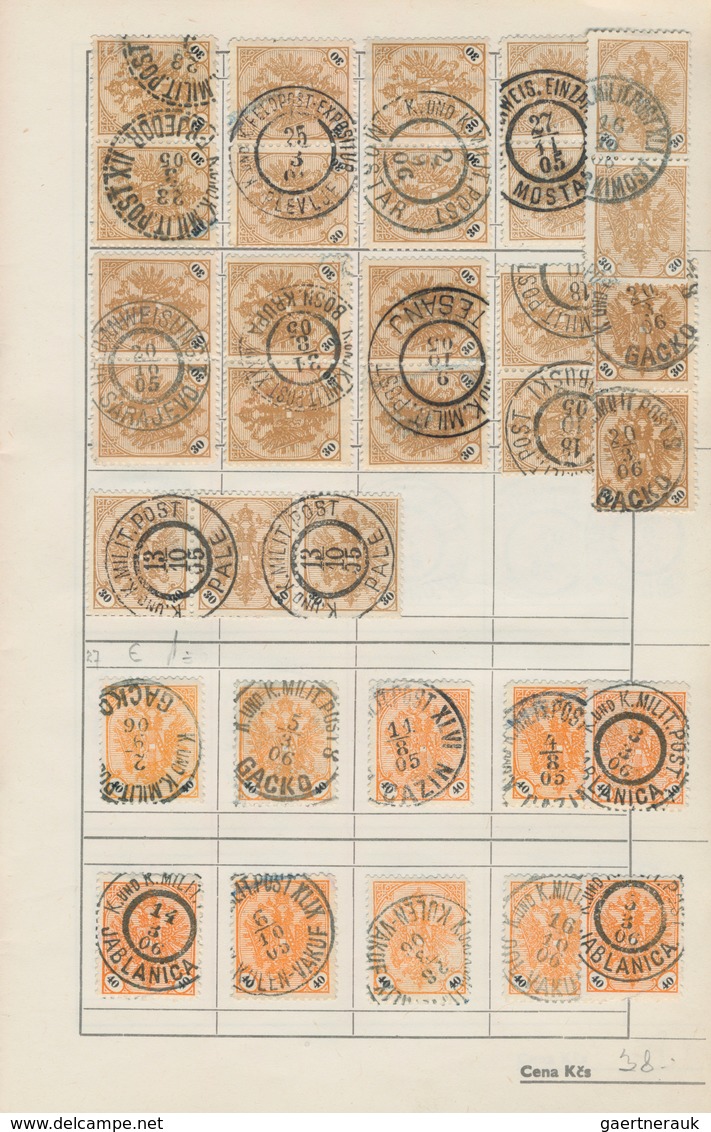 Bosnien Und Herzegowina: 1879/1918, Used And Mint Acumulation/collection Of Apprx. 2280 Stamps, Neat - Bosnië En Herzegovina