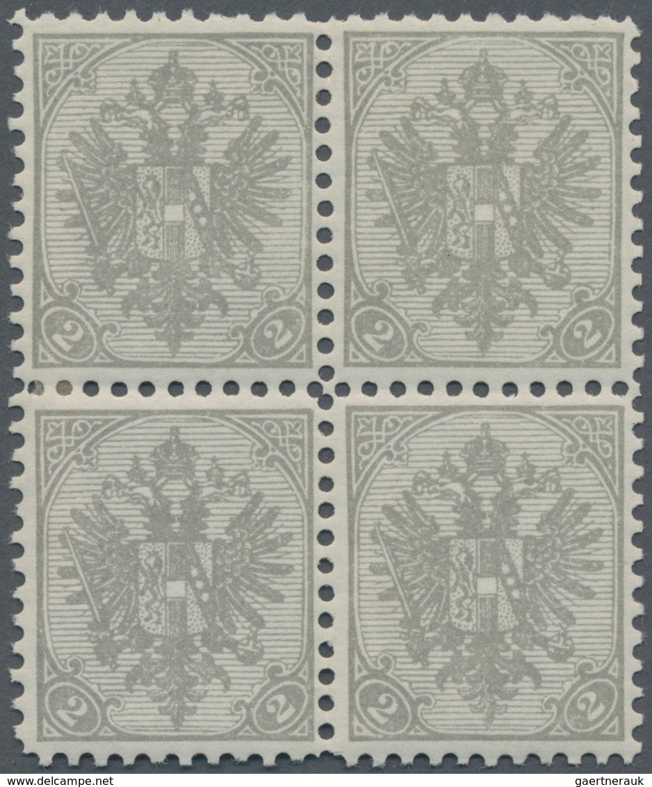 Bosnien Und Herzegowina: 1900, Definitives "Double Eagle", 2h. Grey, Specialised Assortment Of 19 St - Bosnië En Herzegovina