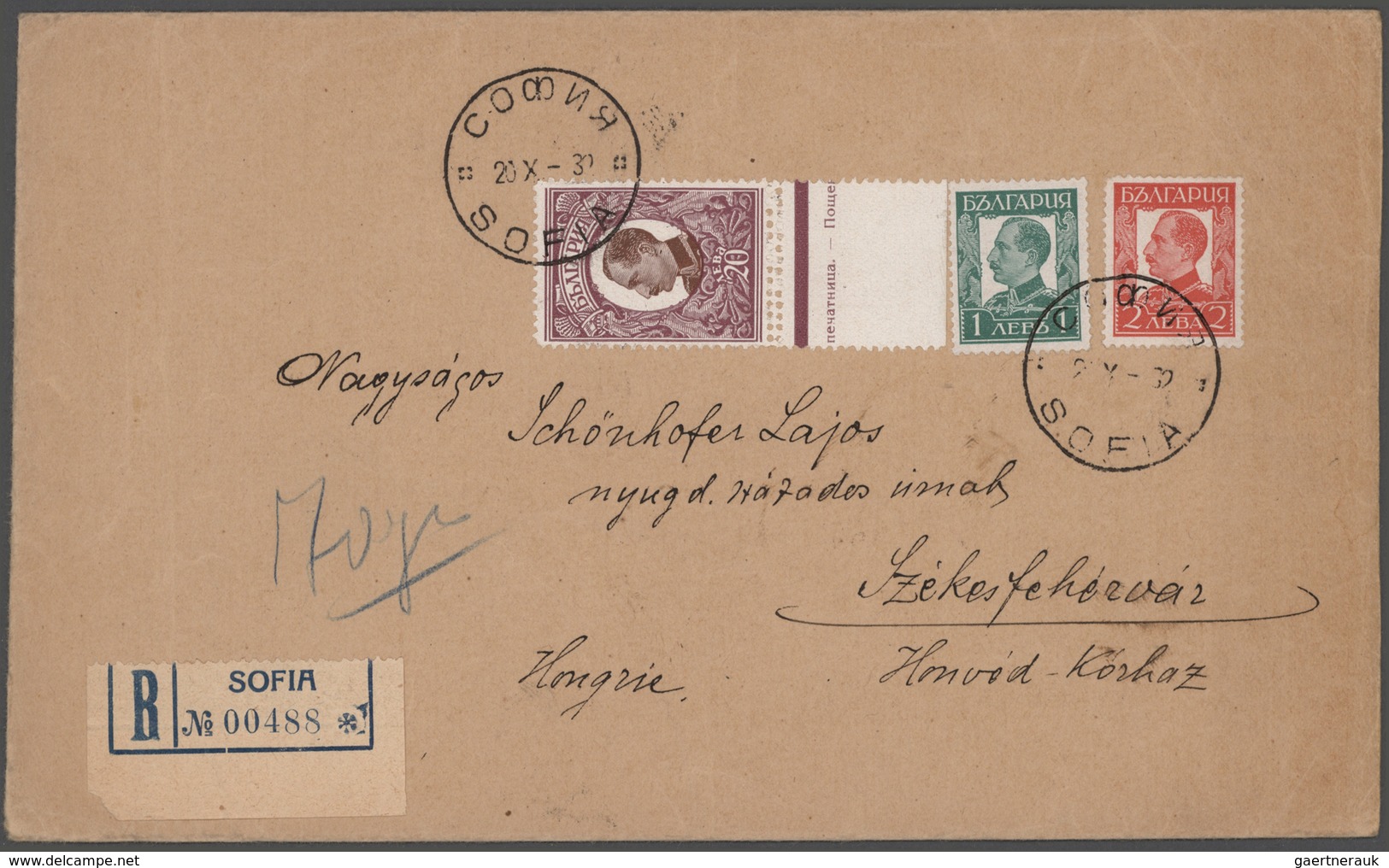 Bulgarien: 1933/1945, Holding Of Apprx. 160 Commercial Covers Bearing Definitive Frankings, Incl. Re - Nuevos