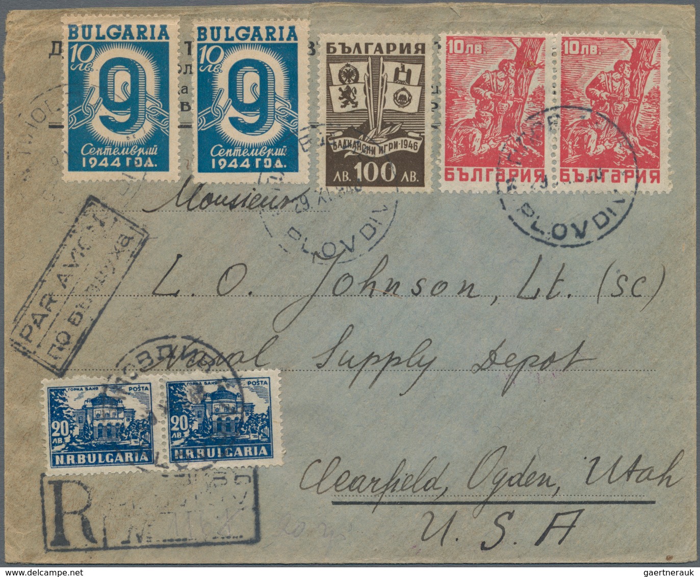 Bulgarien: 1945/1951, Assortment Of Apprx. 115 Covers/cards/used Stationeries, Mainly Commercial Mai - Nuevos