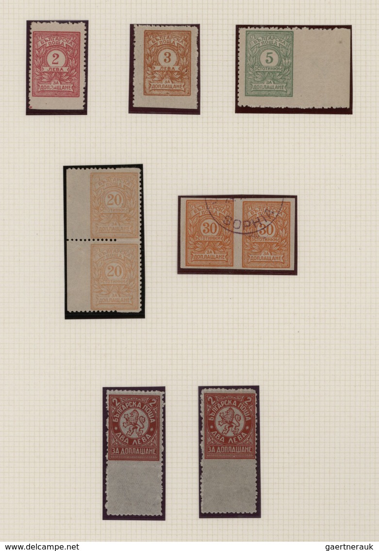 Bulgarien - Portomarken: 1920/1950 (ca.), Postage Dues And Parcel Stamps, Collection Of 36 Stamps On - Segnatasse