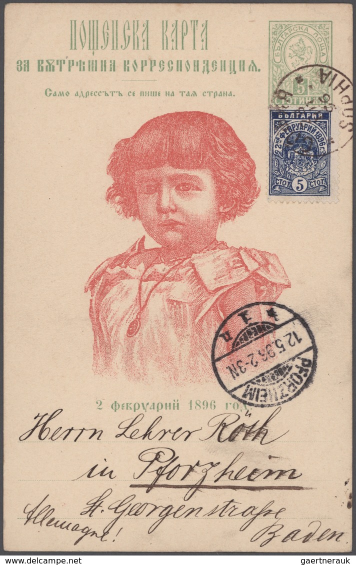 Bulgarien - Ganzsachen: 1884/1898, Lion Issues, Assortment Of Apprx. 111 Commercially Used Stationer - Ansichtskarten