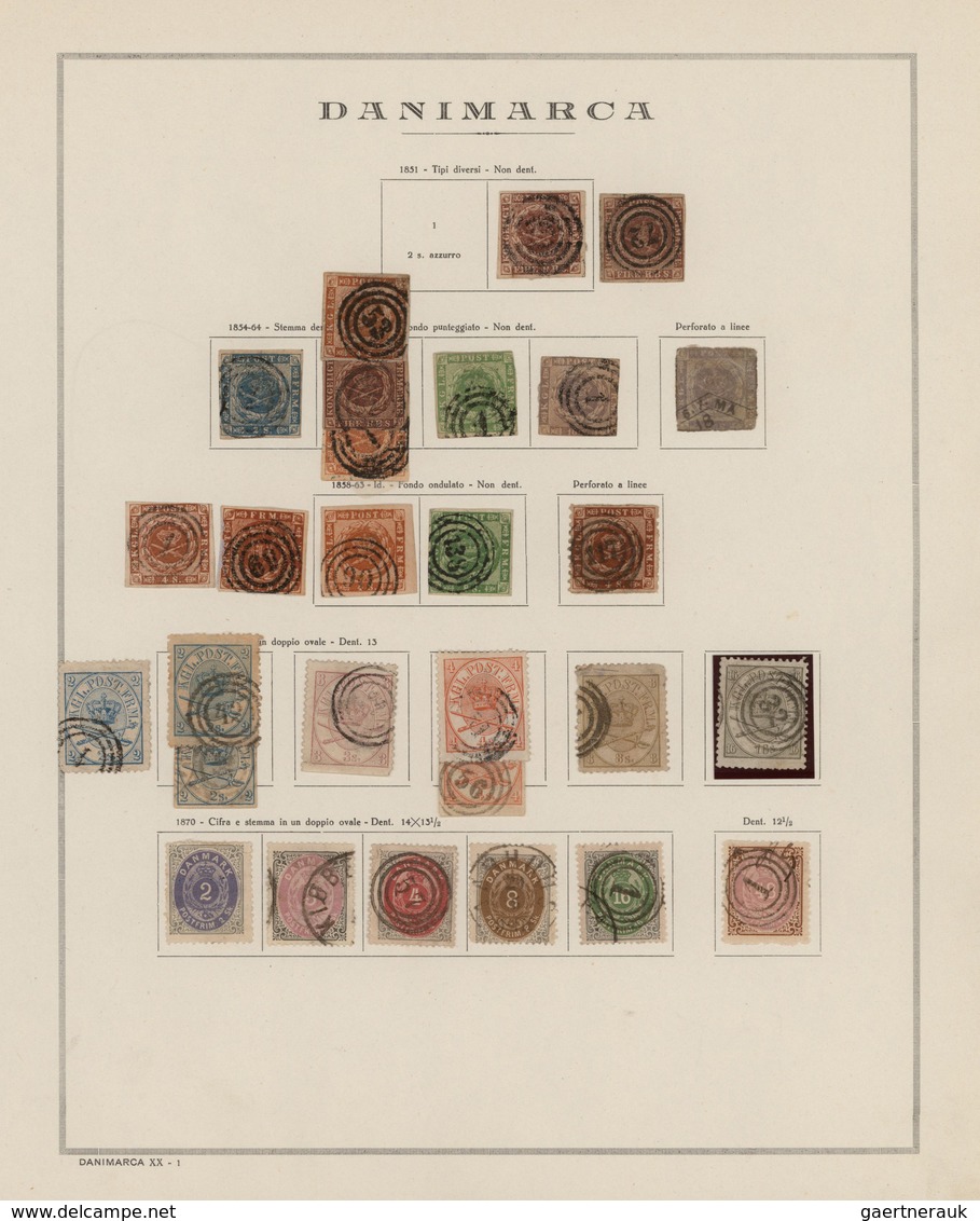 Dänemark: 1851/1946, Used And Mint Collection On Album Pages, Few Early Items Varied But Overall Goo - Oblitérés