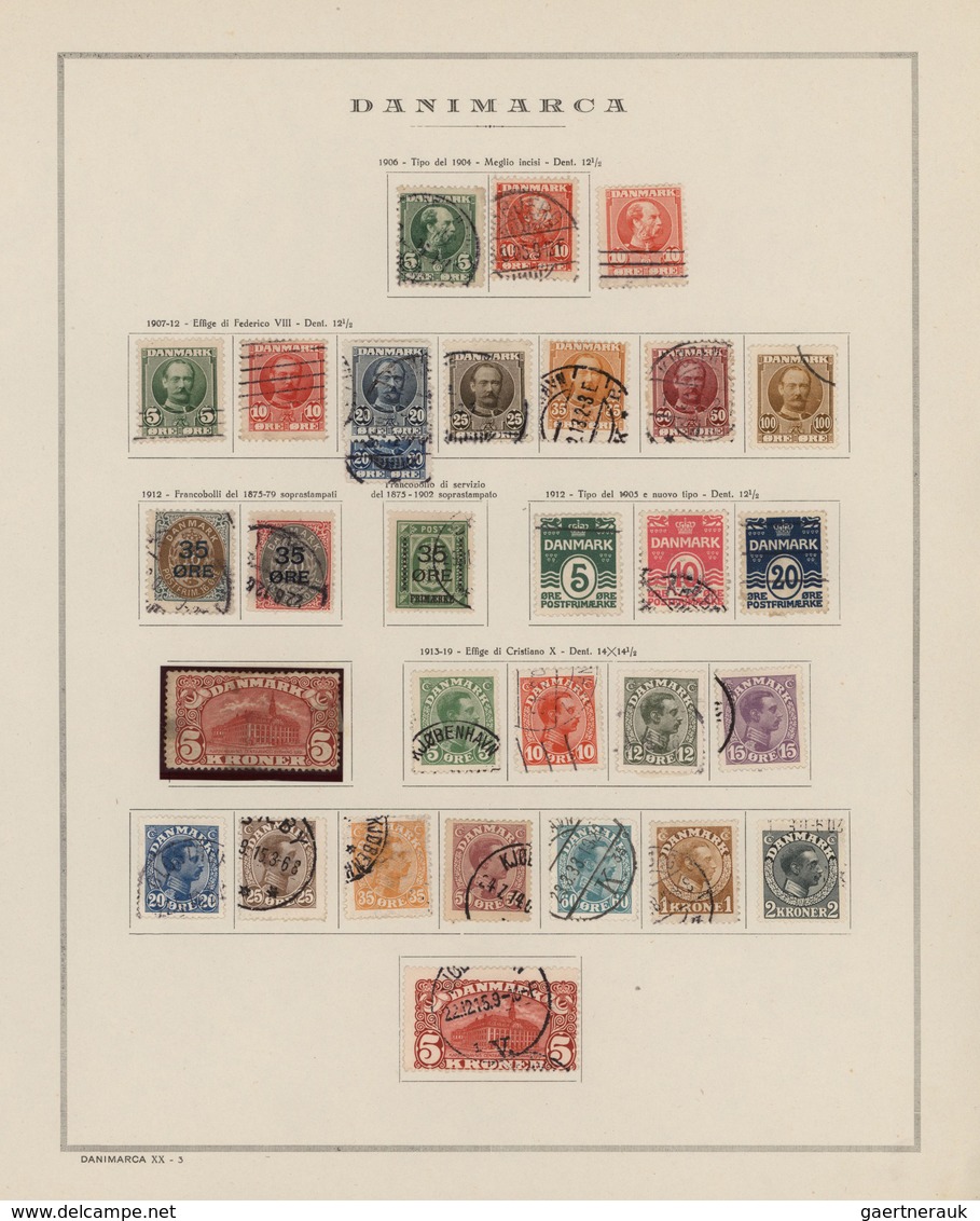 Dänemark: 1851/1946, Used And Mint Collection On Album Pages, Few Early Items Varied But Overall Goo - Usado