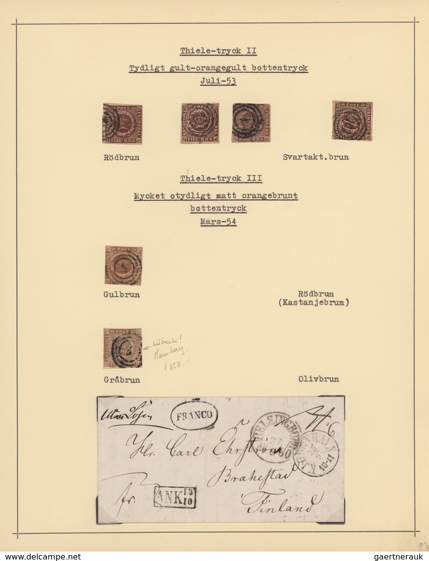 Dänemark: 1851-1970's, Mostly Used Collection In A Binder, Starting With Two Singles Of 2 R.B.S., Se - Gebraucht