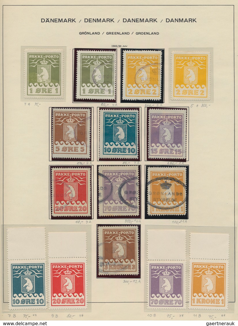 Dänemark: 1851-1988 (ca.): Nearly Complete Denmark, 3 Copies Of No. 1 (Fire R.B.S.),Nr 2 (2 RBS) Thi - Gebruikt