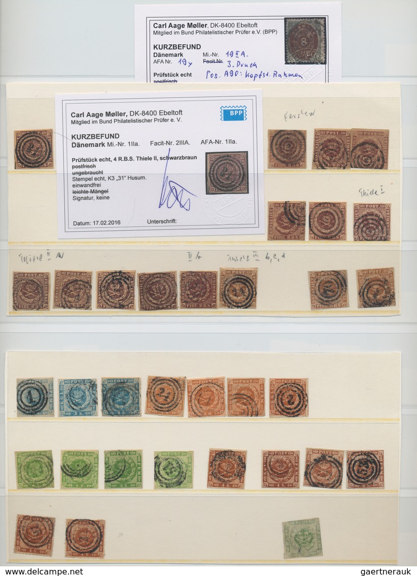 Dänemark: 1851-2011: Comprehensive Collection Of Used Stamps In Four Binders, Starting With Some Sin - Oblitérés