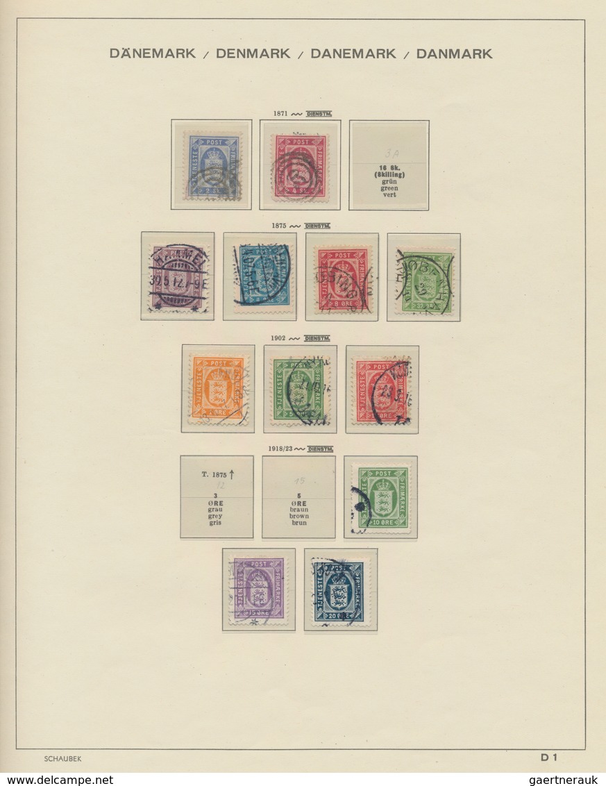 Dänemark: 1951/1970, Used Collection In A Schaubek Album, From Nice Section Classic Period, 1912+191 - Gebruikt