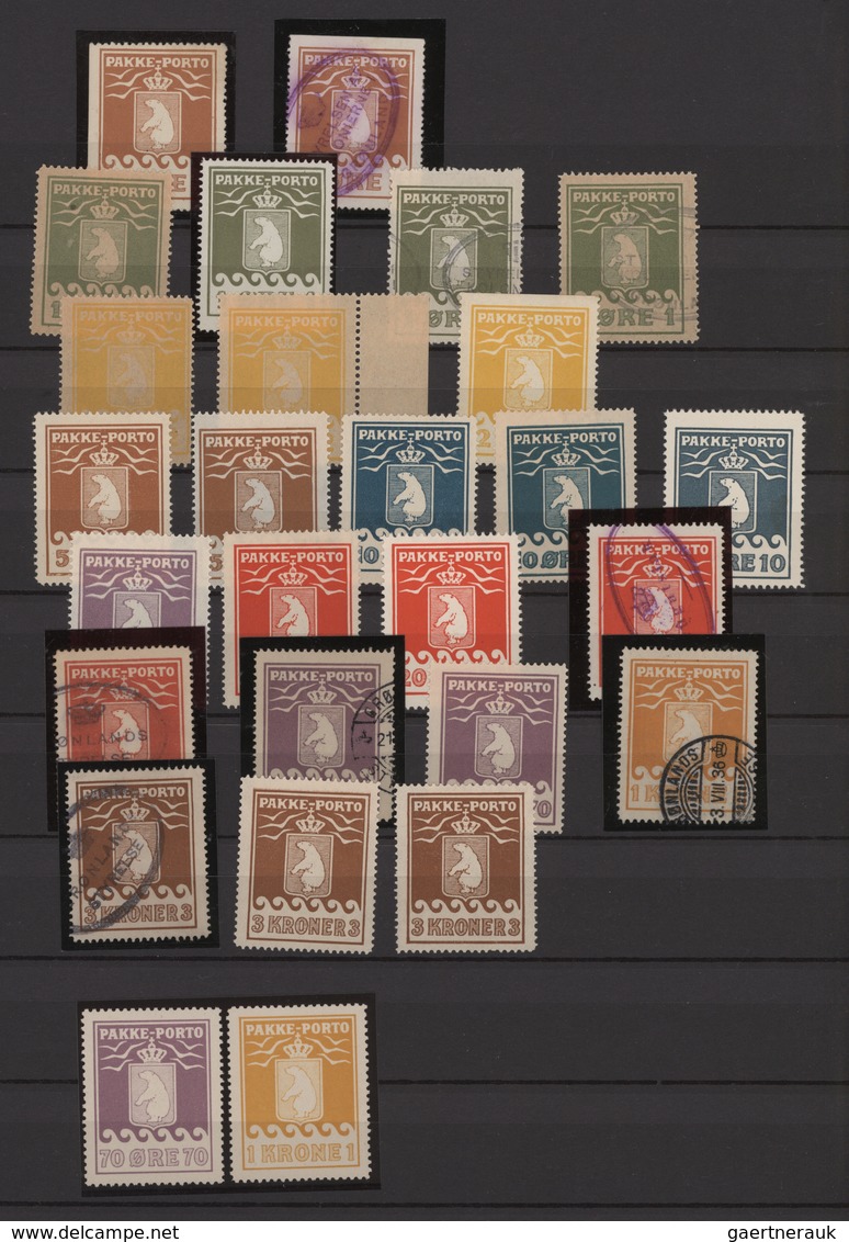 Dänemark - Grönländisches Handelskontor: 1905/1937, Polar Bear Stamps, Mint And Used Collection Of 2 - Autres & Non Classés