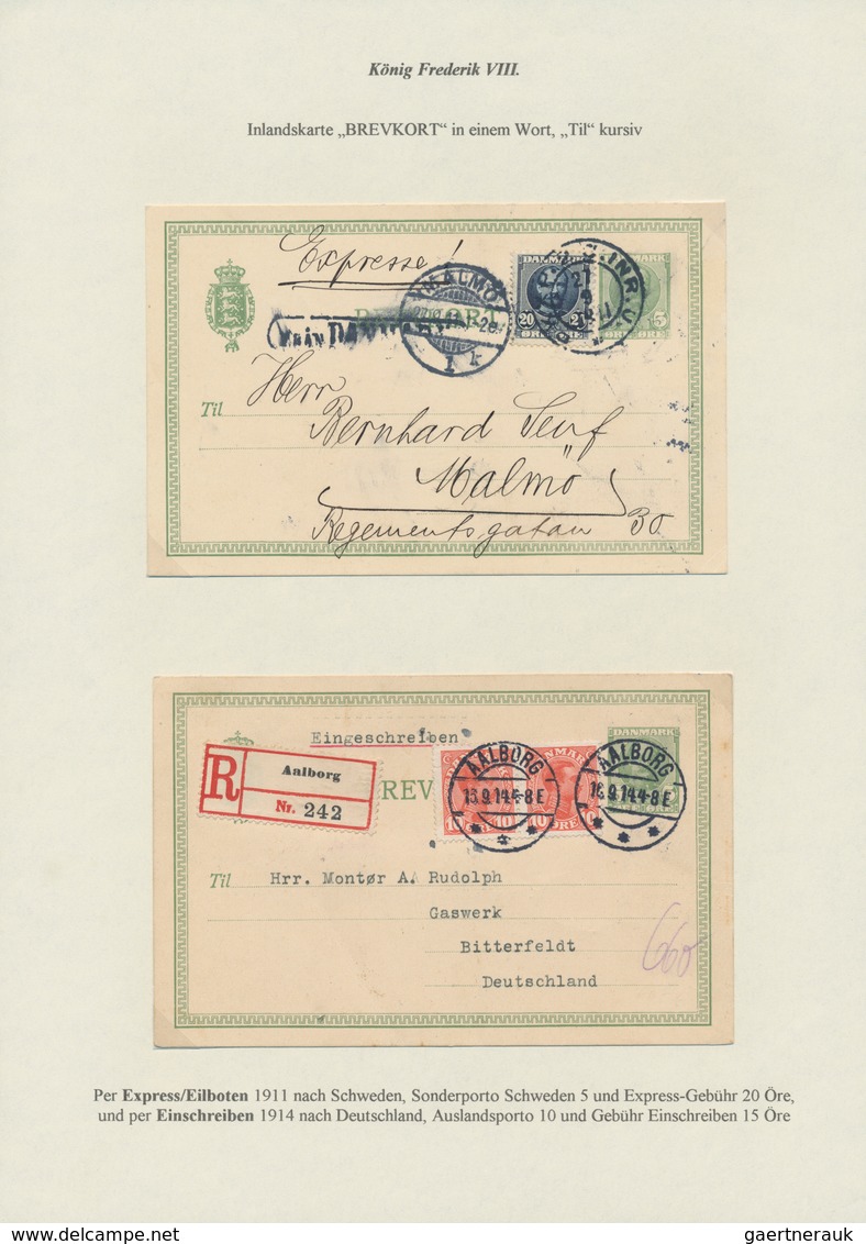 Dänemark - Ganzsachen: 1871-1913: Specialized Collection Of More Than 300 Postal Stationery Cards Wi - Ganzsachen