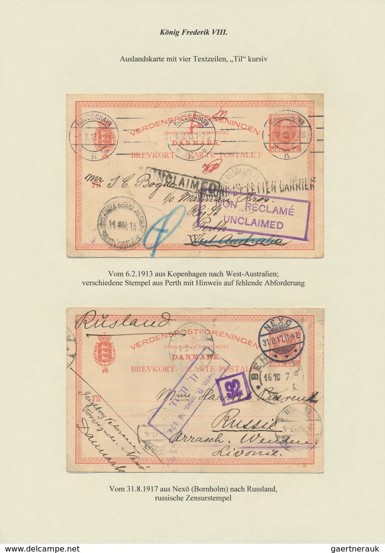 Dänemark - Ganzsachen: 1871-1913: Specialized Collection Of More Than 300 Postal Stationery Cards Wi - Postwaardestukken