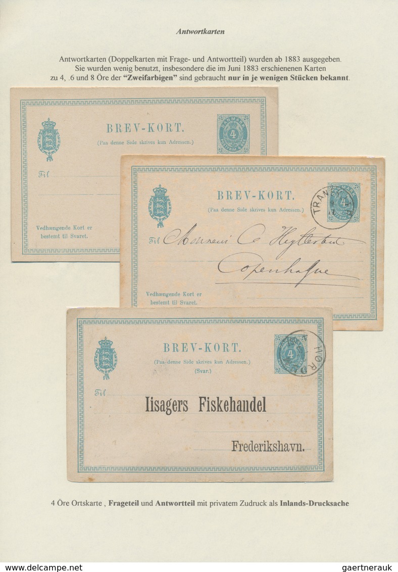 Dänemark - Ganzsachen: 1871-1913: Specialized collection of more than 300 postal stationery cards wi