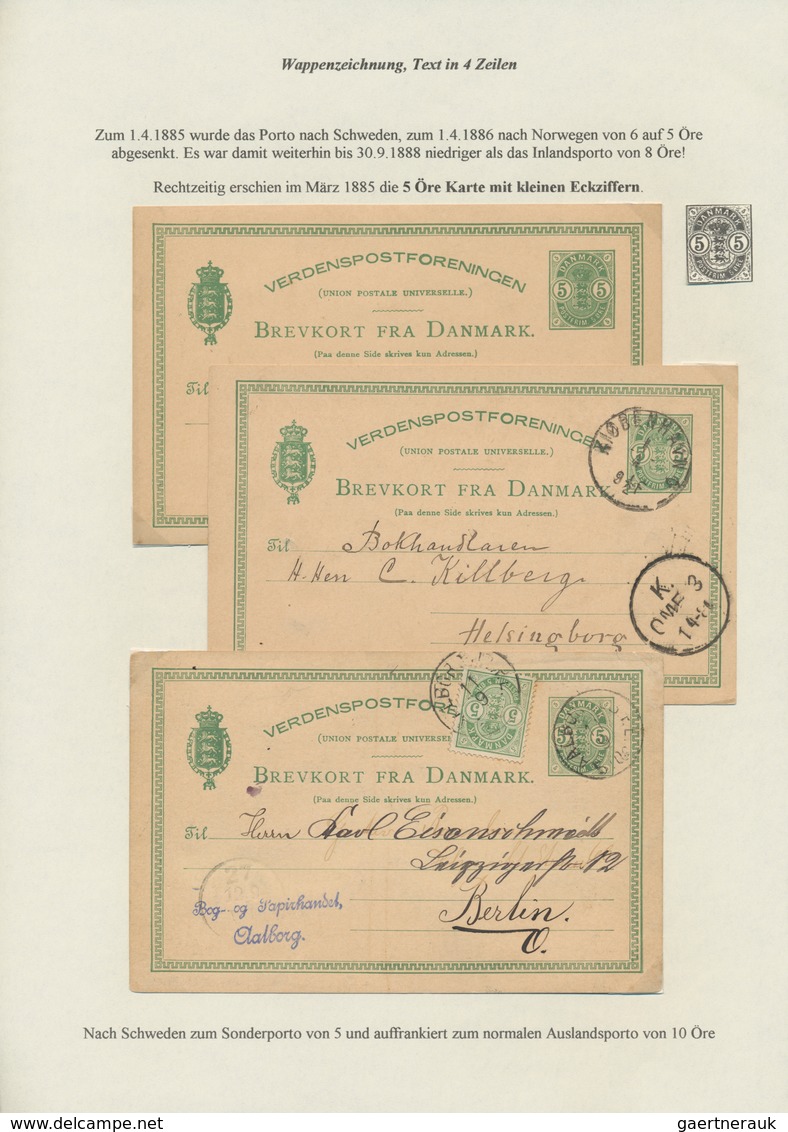 Dänemark - Ganzsachen: 1871-1913: Specialized collection of more than 300 postal stationery cards wi