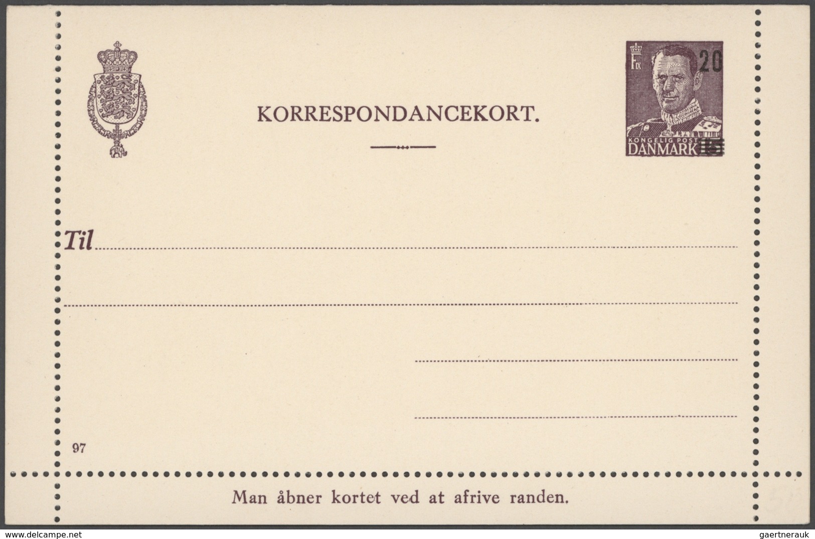 Dänemark - Ganzsachen: 1875/1970 (ca.) holding of ca. 830 unused/CTO-used and used postal stationery