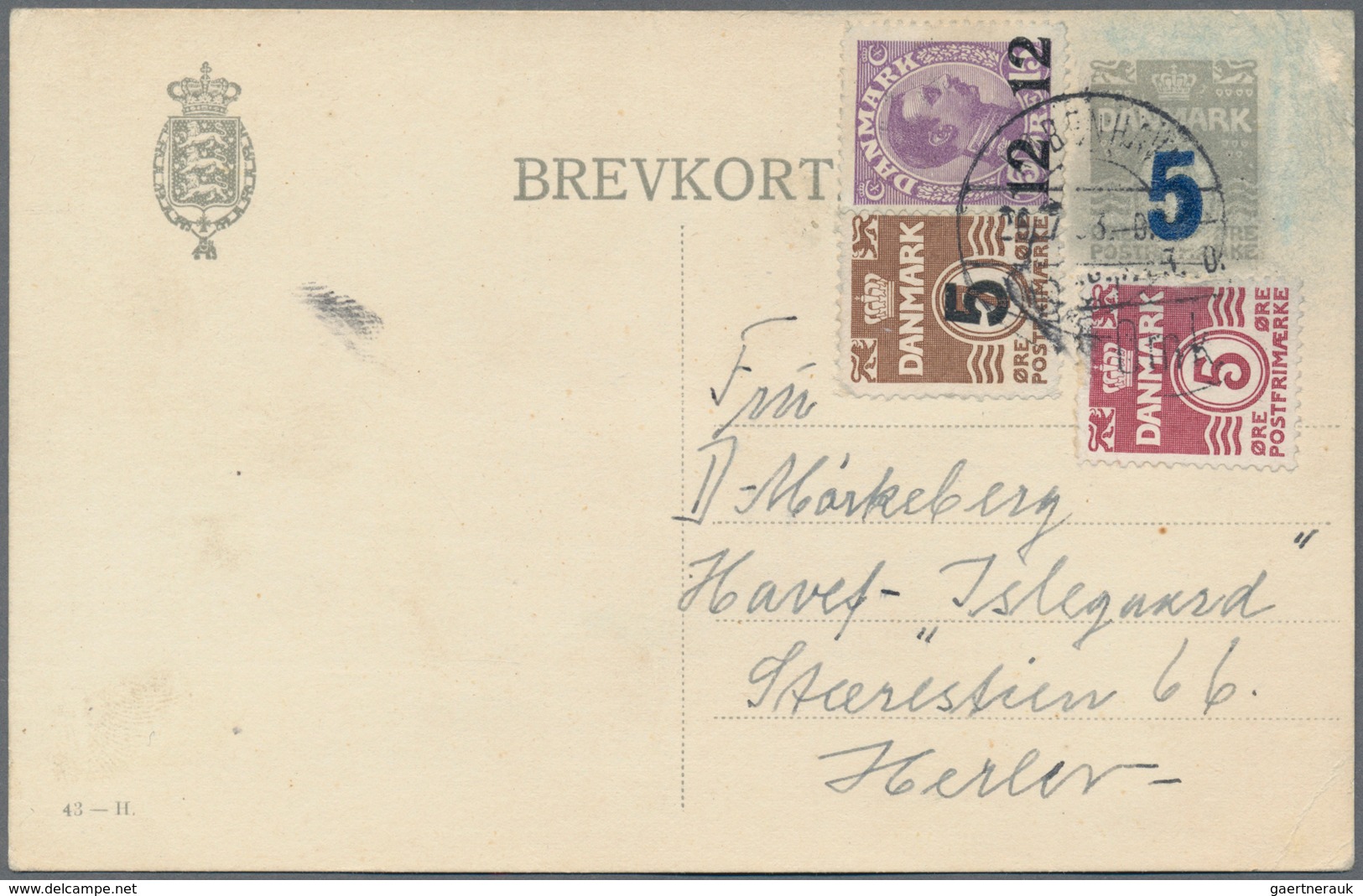 Dänemark - Ganzsachen: 1914-1954: Collection Of About 200 Postal Stationery Cards On Pages With Desc - Entiers Postaux