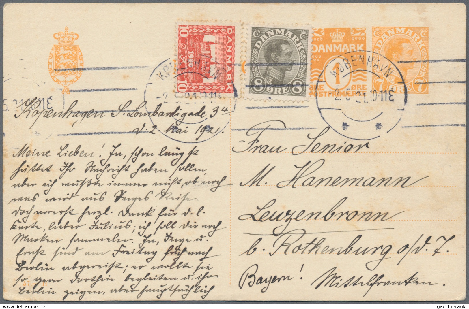 Dänemark - Ganzsachen: 1914-1954: Collection Of About 200 Postal Stationery Cards On Pages With Desc - Enteros Postales