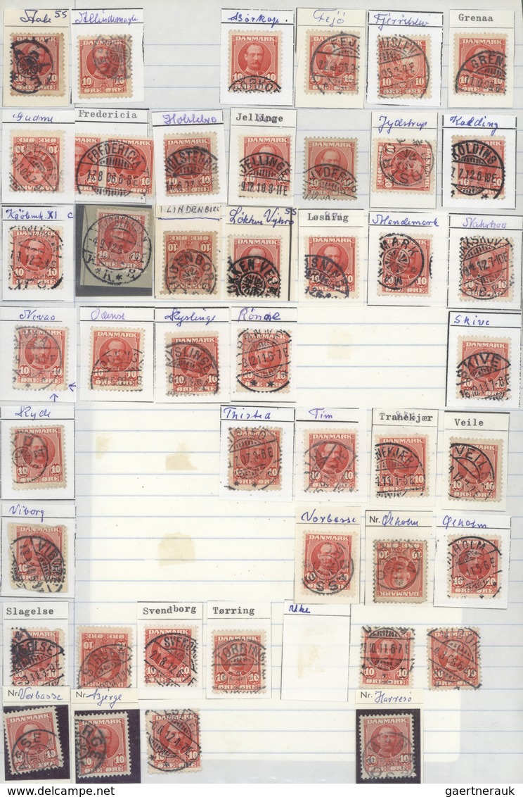 Dänemark - Stempel: 1950/1912, Specialised Accumulation Of Apprx. 1890 Stamps Showing Clear Strikes - Maschinenstempel (EMA)