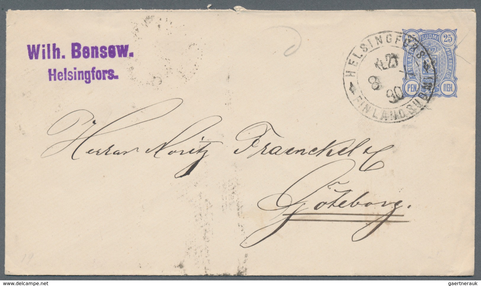 Finnland: 1870/1990, Holding Of Ca. 150 Letters, Cards And Postal Stationery, Incl. Registered Mail, - Gebruikt