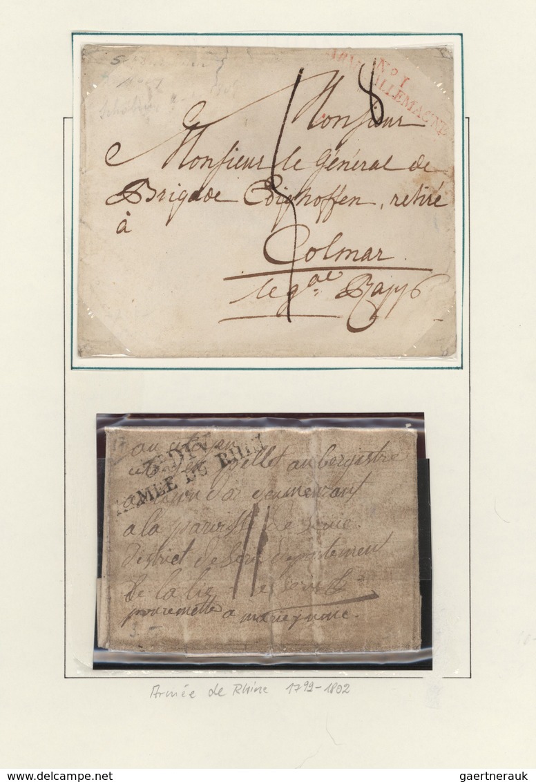 Frankreich - Vorphila: 1797/1809, Grande Armee, Assortment Of Six Letters Incl. "ARM.D'ALLEMAGNE", A - 1792-1815: Veroverde Departementen