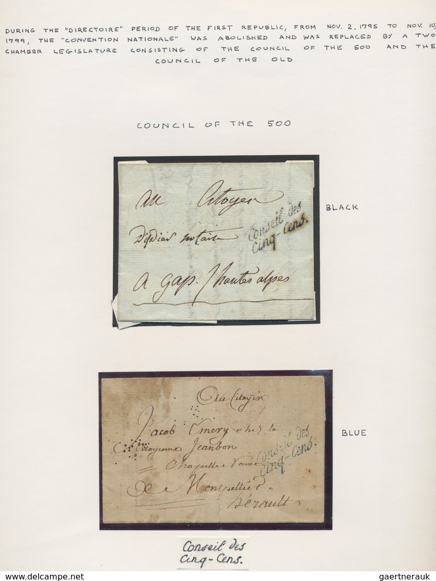 Frankreich: 1794/1940 (ca.), Assortment Of Apprx. 40 Covers/cards Relating To Various Parliaments/De - Colecciones Completas