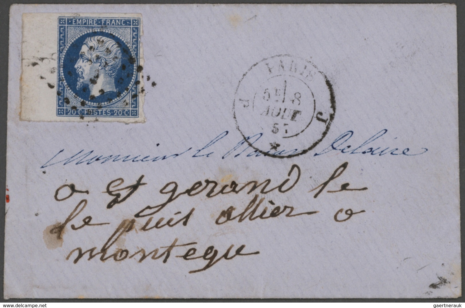 Frankreich: 1830/1980 (ca.), holding of apprx. 244 covers/cards from pre-philately/classic period, s